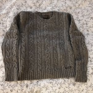 Vintage Abercrombie & Fitch Wool Cableknit Sweater, S
